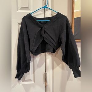Urban Outfitters Crop Black Sweater with Front Buttons